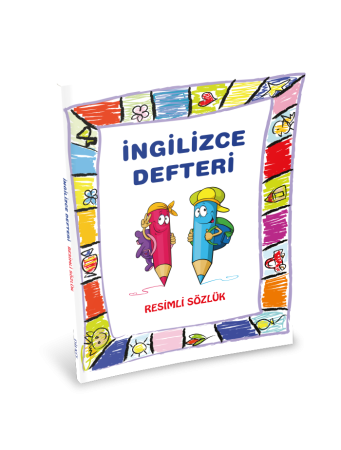 İngilizce Sözlüklü Defter - İlkokul (1-2-3-4. Sınıf) (Renkli Resimli)